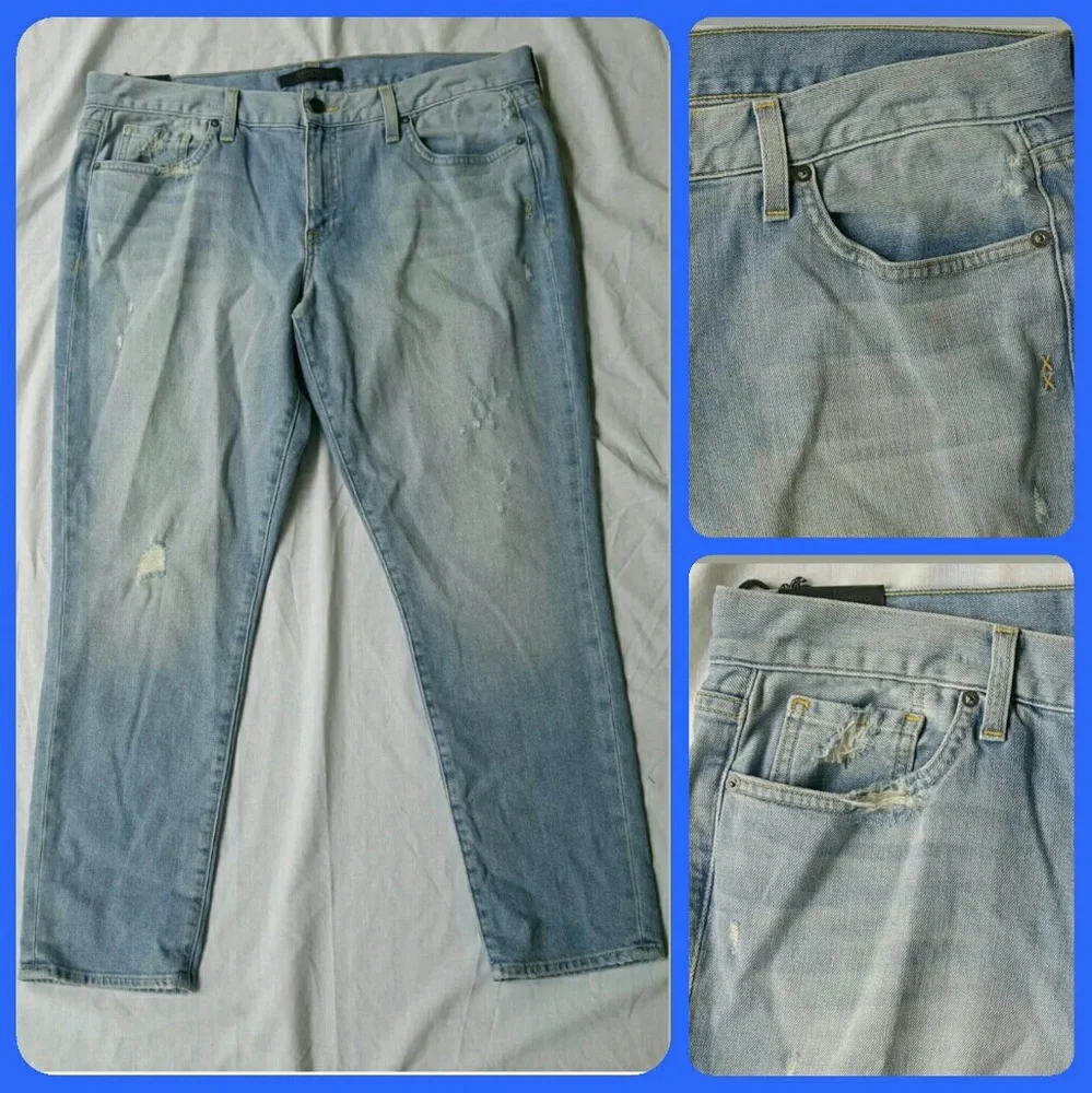 GENETIC denim ALEXA Slim straight leg Boyfriend Jeans ZEPHYR light wash NWT